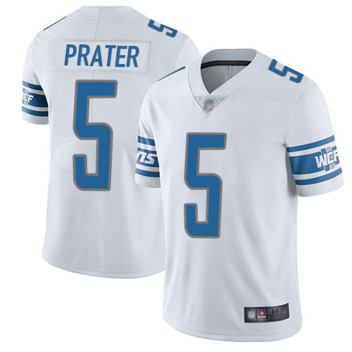 Detroit Lions Limited White Men Matt Prater Road Jersey NFL Football #5 Vapor Untouchable